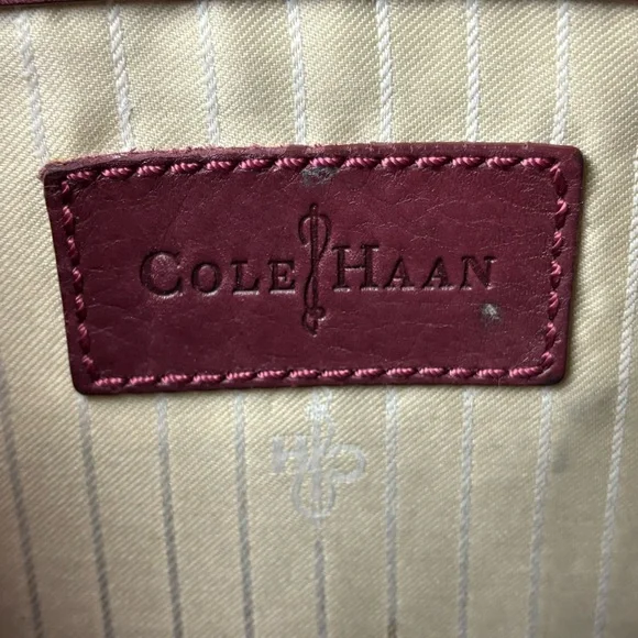 Vintage Cole Haan Avery satchel shoulder bag in oxblood leather. - Picture 11 of 16